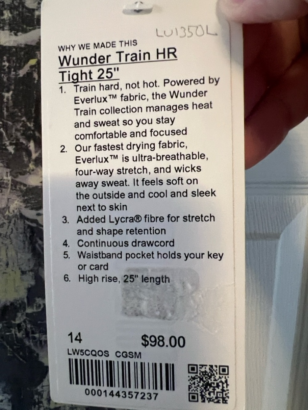 Wunder Train High Rise Tight 25” - Picture 2 of 4